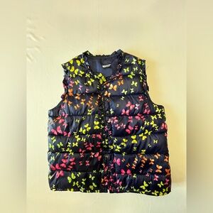 Colorful Butterfly Puffer Vest